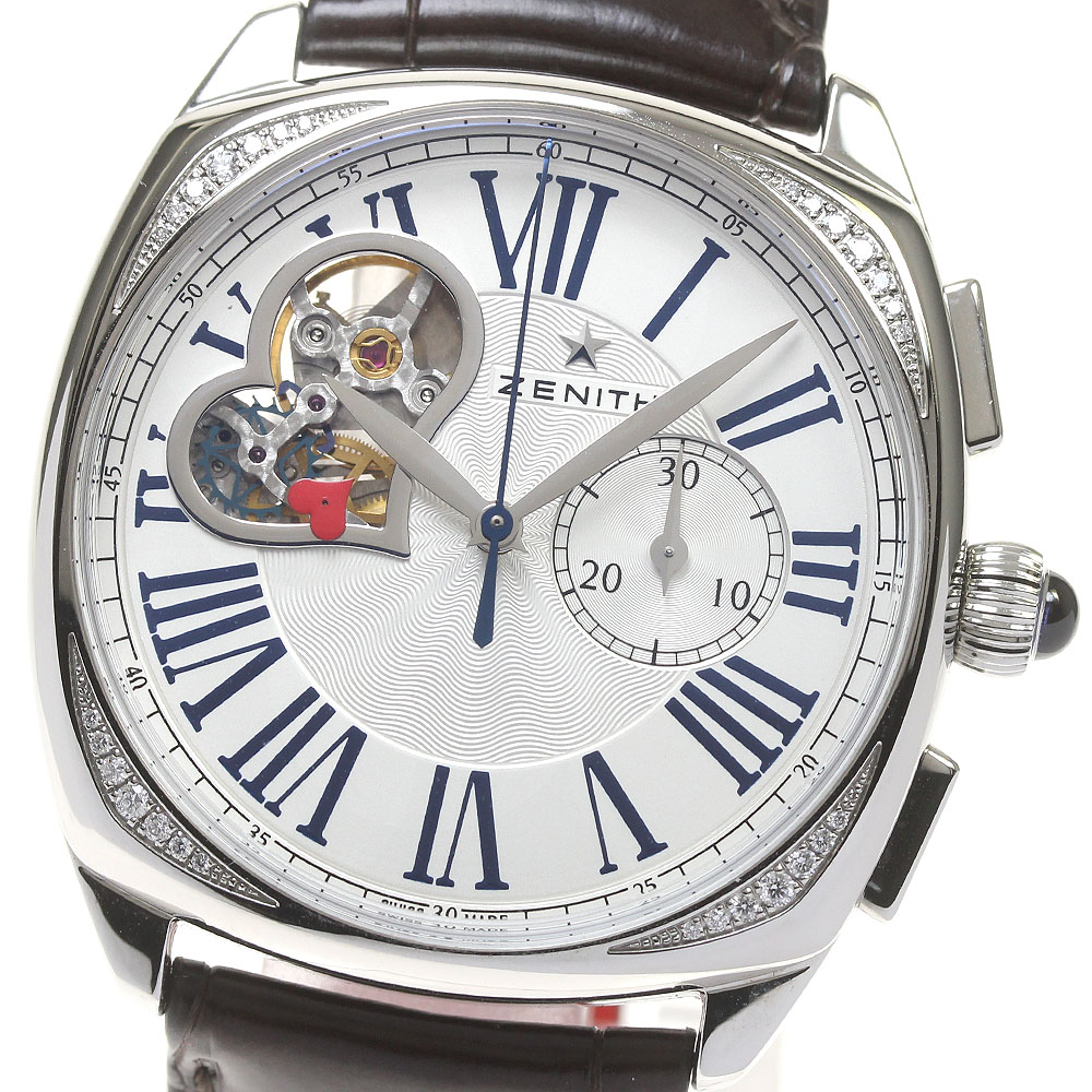 ゼニス ZENITH 16.1925.4062 スターオープン ダイヤベゼル クロノグラフ 自動巻き レディース _826046【中古】
