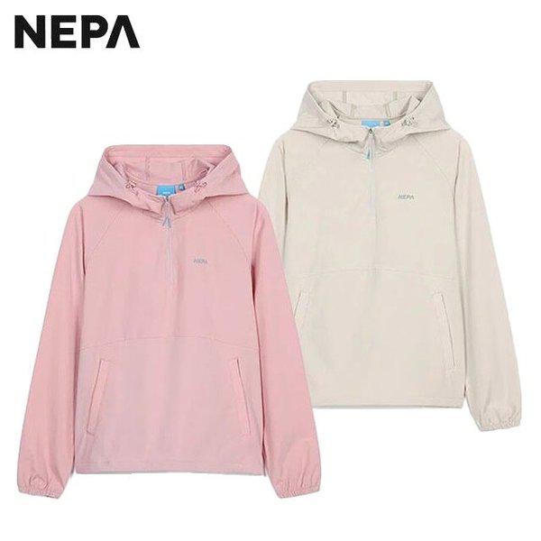 春秋用女性パフォーマンスラップフォレスタハーフジップアップフード付きTシャツ - 7L66022