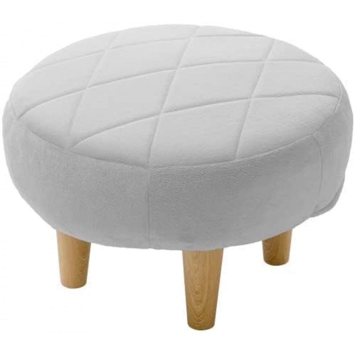 【I】セルタン 丸型 オットマン ダイヤモンドキルト グレー A1058p-OT-647GRY ポケットコイル スツール かわいい 【受注生産品】【代引不可/沖縄・離島不可