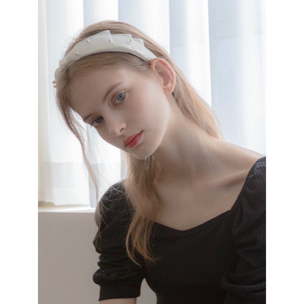 Jean Paul ClarisseパールリボンヘアバンドJP 22 111HB