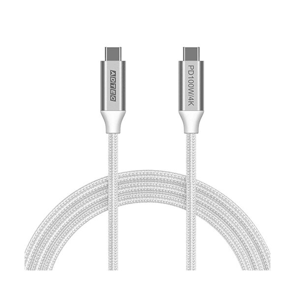 （まとめ） アドテックType-C to C ケーブル （4K/PD100W／10Gbps） 1.5m ホワイト APC-V1510CC-4KU3G2-W1本 [x3セット]