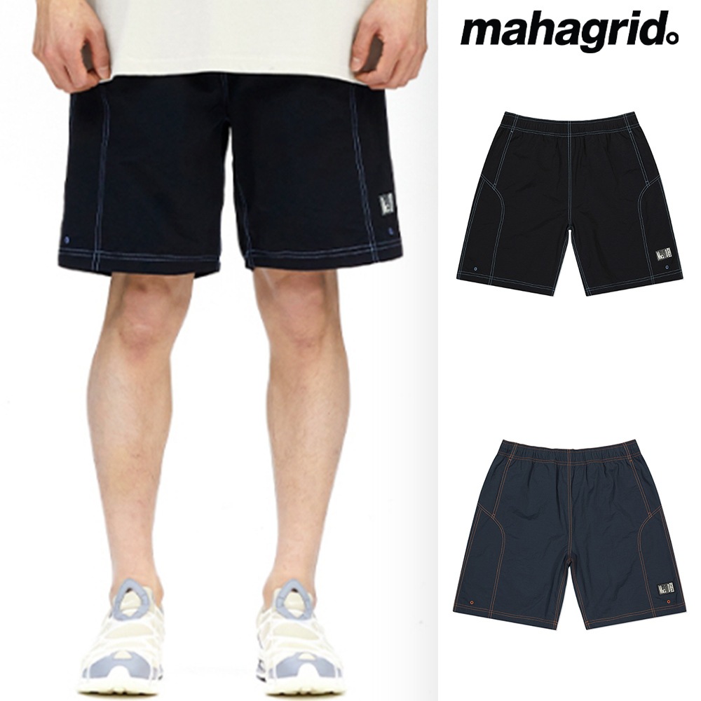 [mahagrid] CONTRAST STITCH SHORT