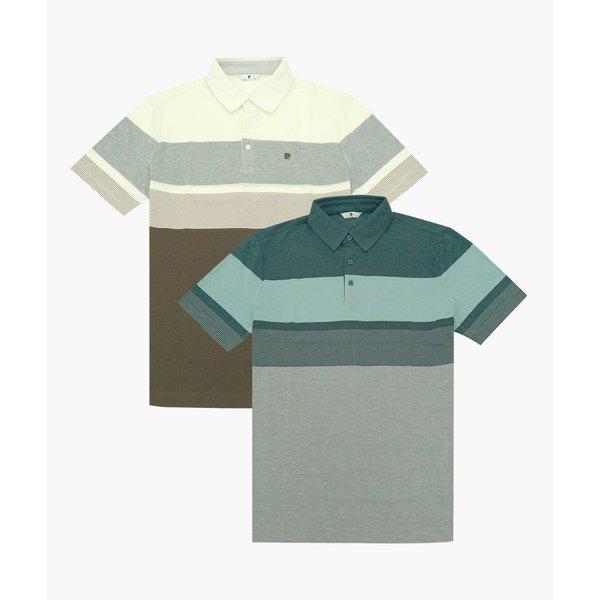 綿混ストライプ半袖Tシャツ PPTS2404