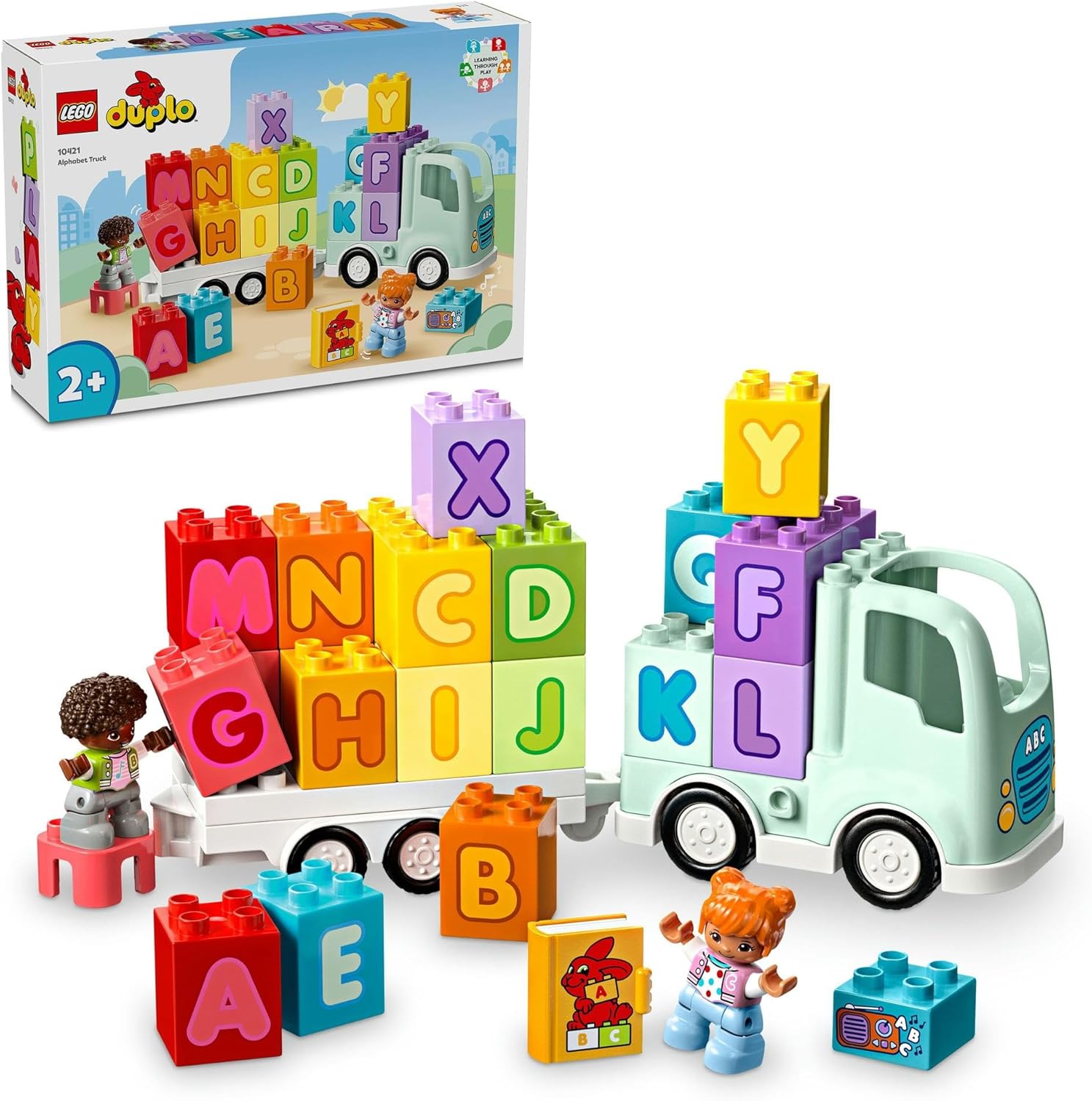 レゴ (LEGO) デュプロ デュプロのまち アルファベットトラック おもちゃ 玩具 誕生日 プレゼント ブロック 知育 男の子 女の子 子供 1歳半 2歳 4歳 幼児 乗り物 車 ミニカー お人形