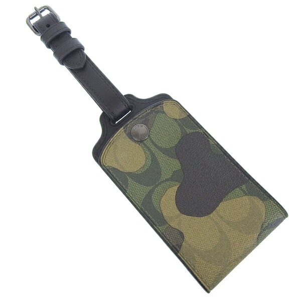 コーチ 小物 レディース ラゲージネーム アウトレット グリーンマルチ LUGGAGE TAG CAMO CM033QBGRU COACH