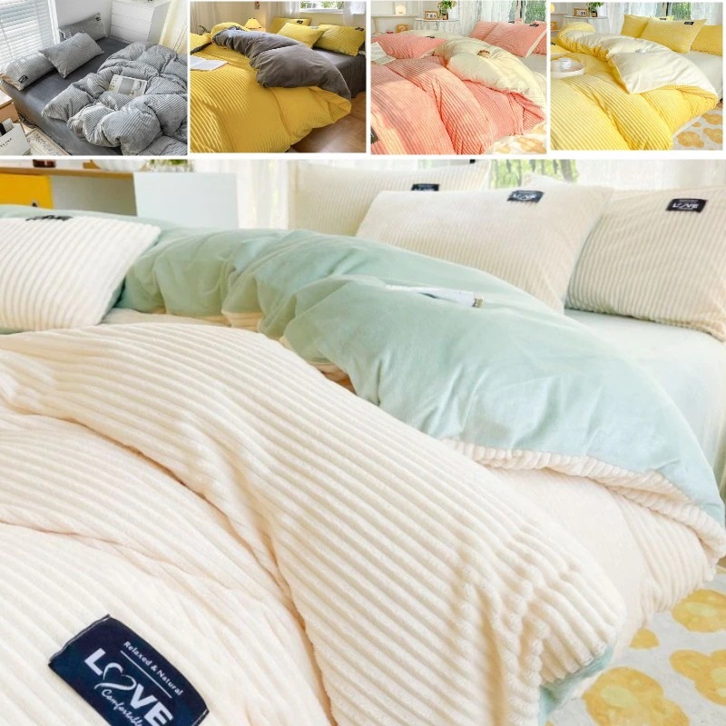 夏の新品ファッション 布団カバー ダブル 3点セット 4点セット 寝具カバーセット ル 枕カバー 掛け布団カバー ベッドシーツ 敷き布団カー 寝具冬のベッド用品サンゴの絨毯のシーツ