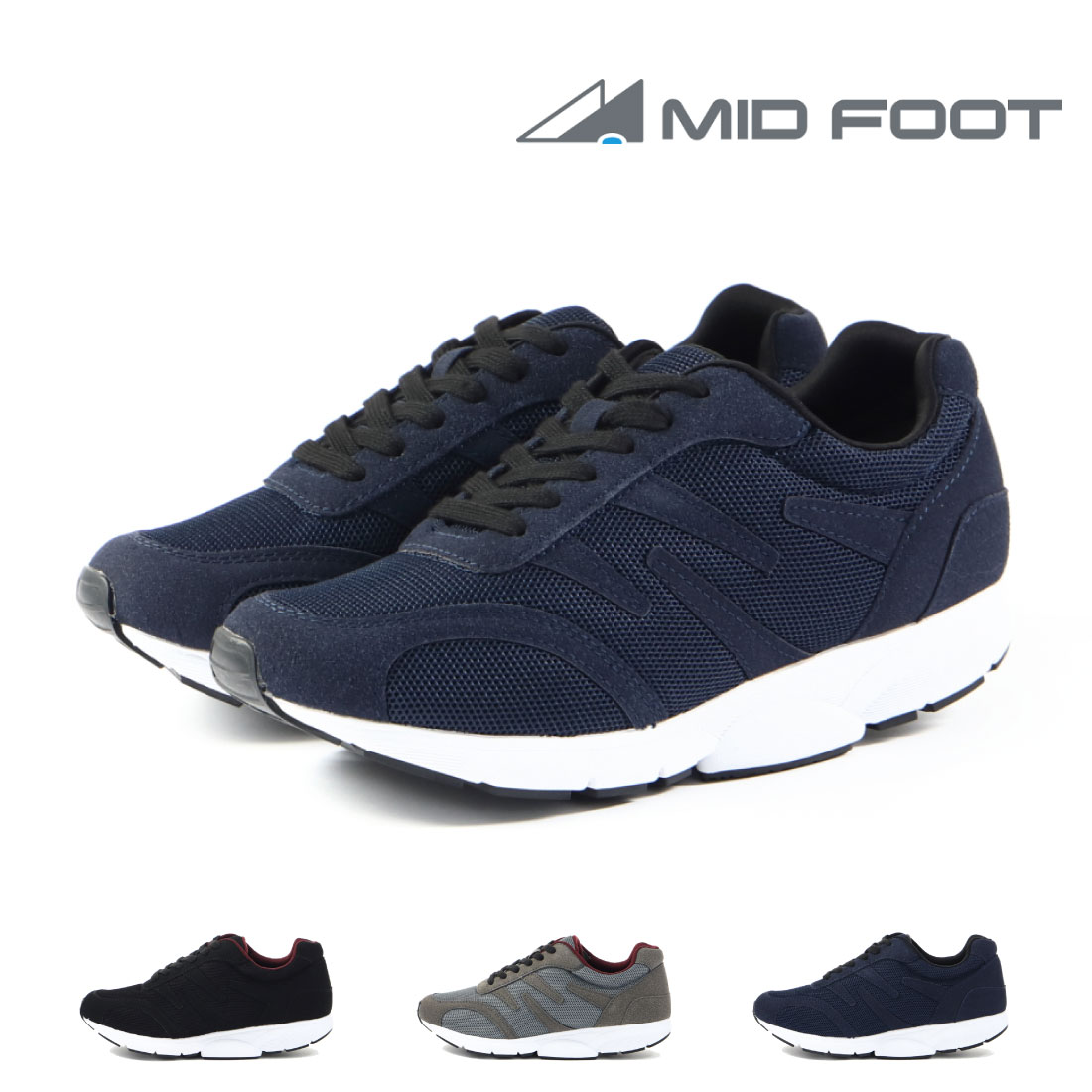 ミッドフット MIDFOOT メンズ スニーカー ライトベーシックウォーク MF