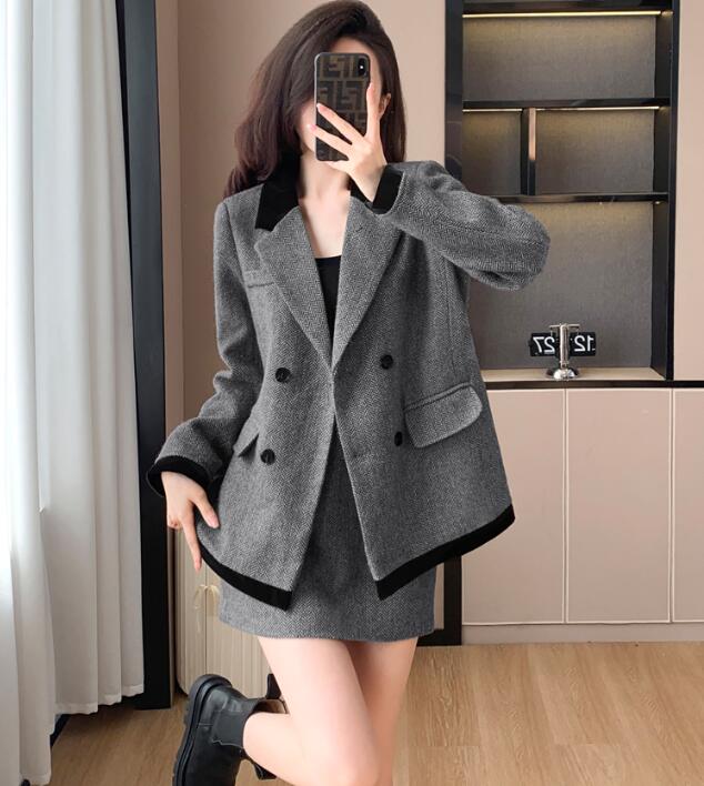 凄く人気がある 2025　上下セット セットアップ トップス+スカート　2点セット シャツ　ハイウエストスカート　花柄　ジャケット　長袖シャツ　タイトスカート　ひざ丈スカート パーティー お嬢様 OL