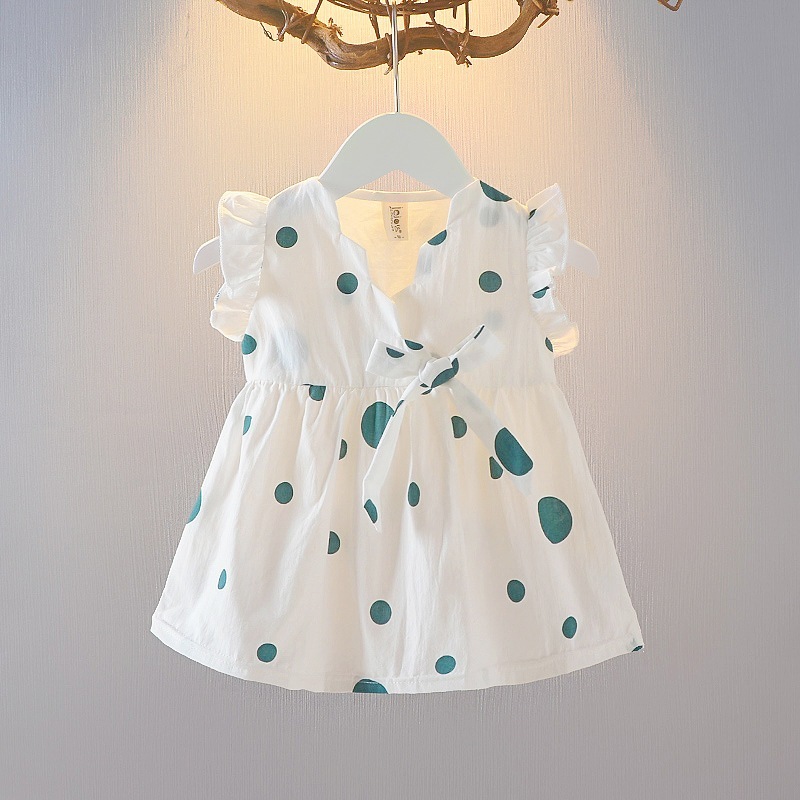 【1つ買うと10つ無料】ベストスカート2025夏3歳1歳の女の子のファッショナブルな夏のプリンセスドレスサスペンダーの袖のないドレス