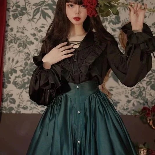 エレガントーライトローシャツ＋スカートスーツロリータドレス