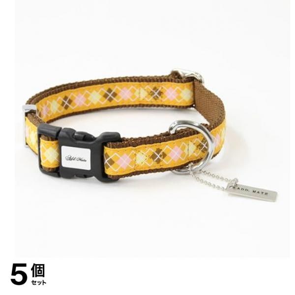 ペティオ アドメイト アーガイルカラー M 中型犬用首輪 オレンジ 1本入 (A57116) 5個セット