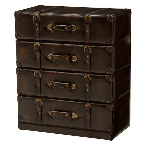 チェスト タンス レザー レトロ おしゃれ アンティーク 引き出し 収納 リビングチェスト 完成品 収納家具 収納チェスト 木製 たんす