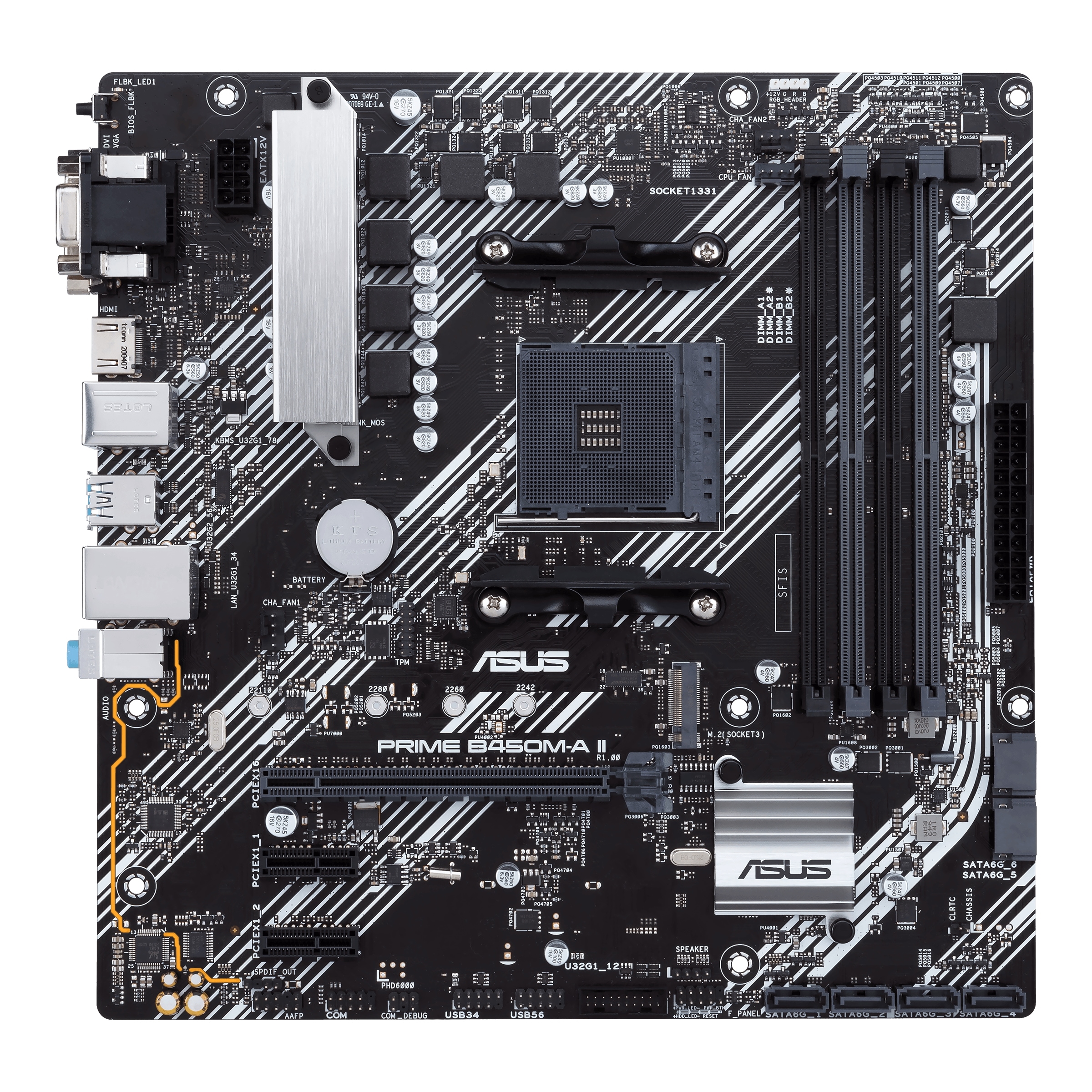 ASUS PRIME B450M-A II Socket AM4 AMD B450 microATX