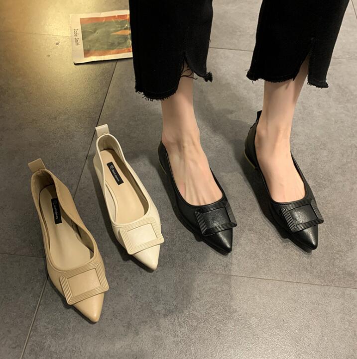 ローヒール ペタンコ バレエシューズ 通勤 ポインテッドトゥ 女っぽ パンプス 疲れない 歩きやすい オフィス 柔らかい カジュアル 大きいサイズ靴 フラット