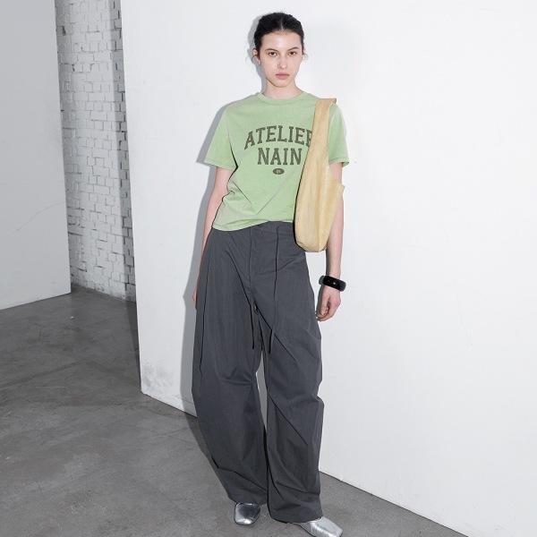 TUCK CURVED BANDING COTTON PANTS (PT-5771)