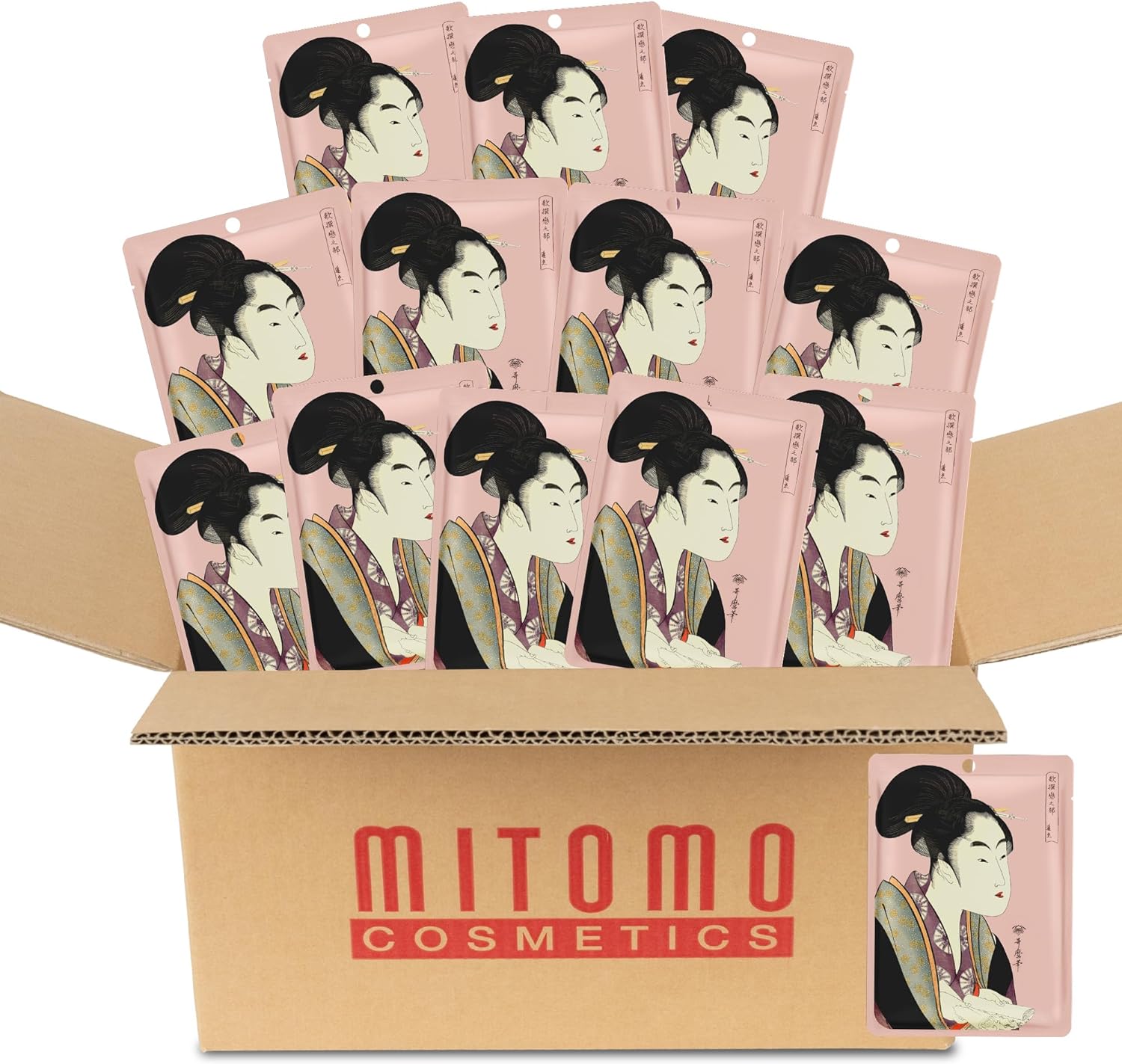 ホースオイル＋抹茶フェイシャルエッセンスマスク/100枚入り/スキンケア 潤いマスクパック[JPSS00605-A-0x010]