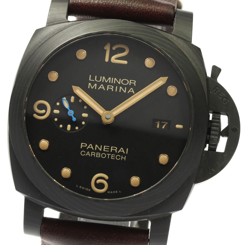 パネライ PANERAI PAM00661 ルミノールマリーナ 1950 カーボテック デイト 自動巻き メンズ 良品 _808703【中古】