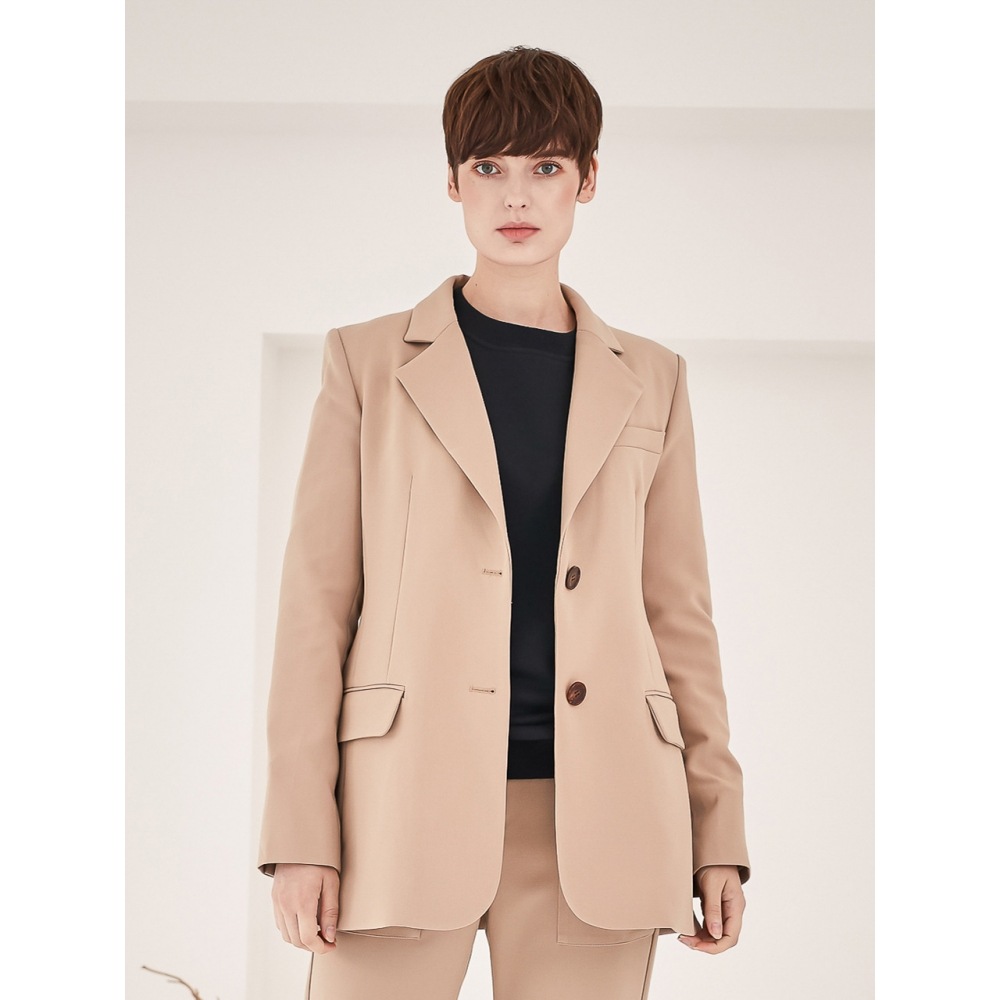 ACUDテーラードシングルジャケット（ベージュ）
