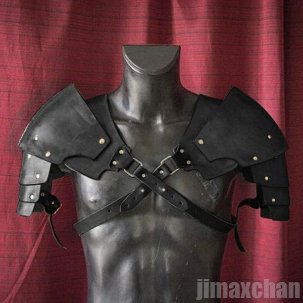 初回限定コスプレ 両肩 戦士 鎧 ブラック 衣装 メンズ レディース ファッション コスプレ衣装 コスチューム 甲冑風 肩当て 中世 ヴィンテージ 騎士 ナイト 鎧 服 ハロウィン