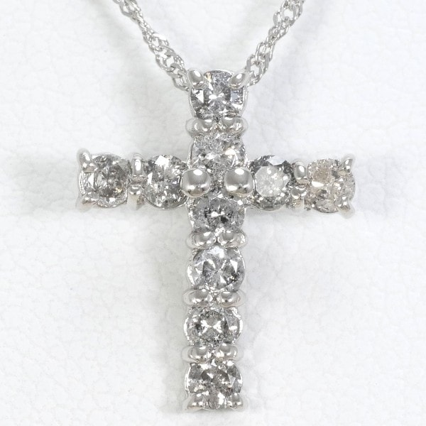 PT900 プラチナ PT850 ネックレス ダイヤ 0.3 約43cm ジュエリー 中古