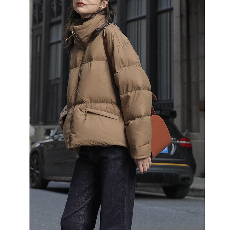 New!冬アウター23はボアで決まり ひと足お先にボア23冬 ニュースタイル 日韓 立ち襟 ゆったり カジュアル ダウンコート ショット丈 厚手 防寒カジュア人気ボアアウターキルティングアウター