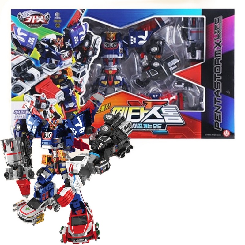 ハローカーボットペンタストームxライフキャノンモード変身合体車のおもちゃ
