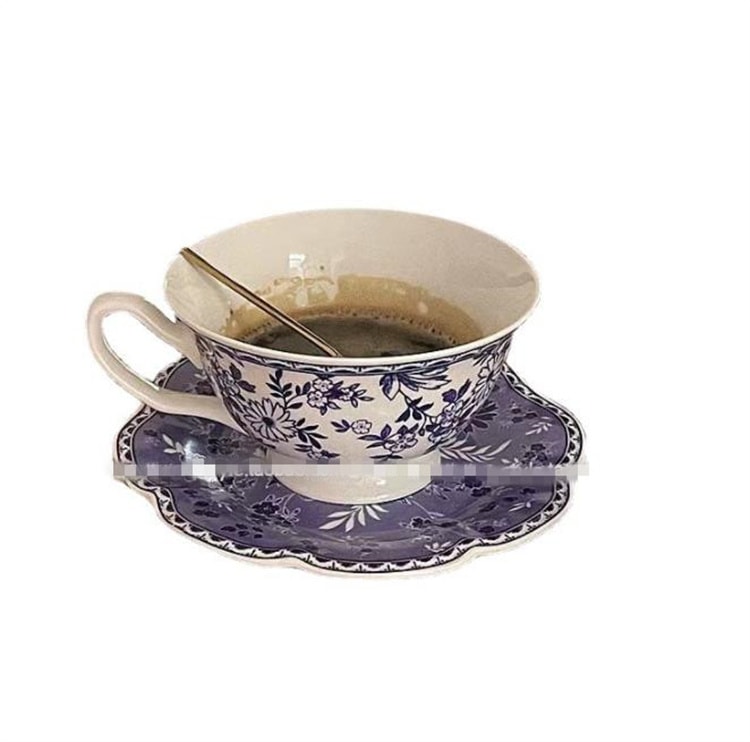 INSスタイル コーヒーカップ 午後ティーカップ皿 ラテカップ カプチーノ フラワーカップ 皿 宮廷風 レトロ 花くず 陶磁器 ピュアカラー ショートパンツ ゆったりする ハイウエスト