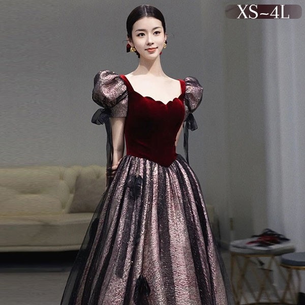 ドレス 大人 ピアノ 発表会 ロングドレス 演奏会 結婚式 母親 ドレス ピアノ発表会 袖付き ワンピース 半袖 演奏会ドレス 演奏会用ドレス パーティードレス イブニングドレス ロング丈 大きいサイ