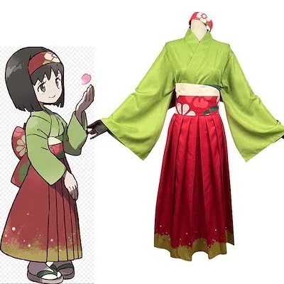 ポケットモンスター エリカ 和服 着物 浴衣 大人用 コスプレ衣装 コスチューム ハロウィン 変身 仮装 変装 コスチューム一式