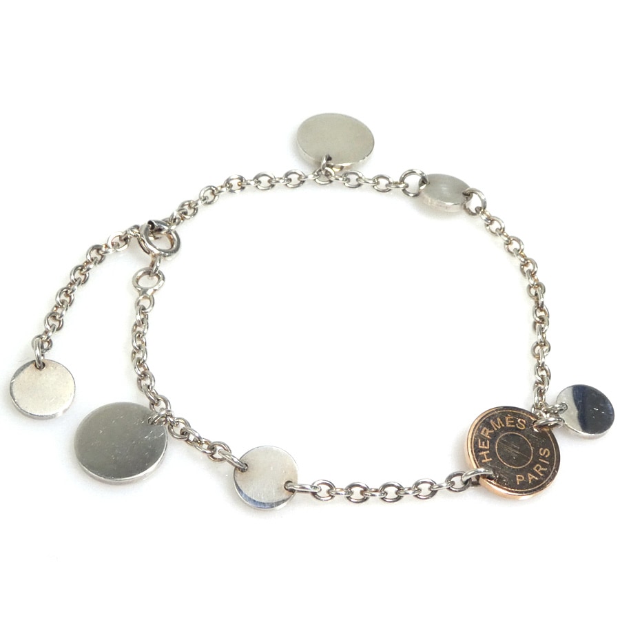 エルメス HERMES ブレスレット コンフェッティ シルバー925/K18 シルバー×ゴールド レディース h30970a