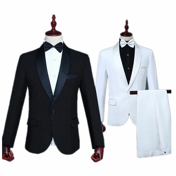 2色　メンズ　スーツ　スーツセット　上下セット　タキシード　メンズ タキシード パンツ　演出服 フォーマル　結婚式/パーティ/司会 ジャケットズボン　セットアップ