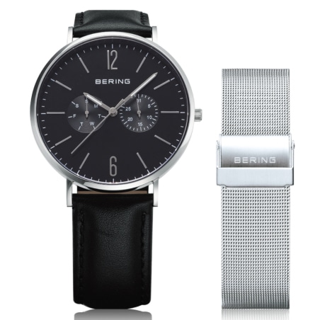 BERING 【国内正規品】Unisex Classic Calf Leather＆Mesh Changes(ベルト2本セット) クオーツ ユニセックスタイプ 14240-402