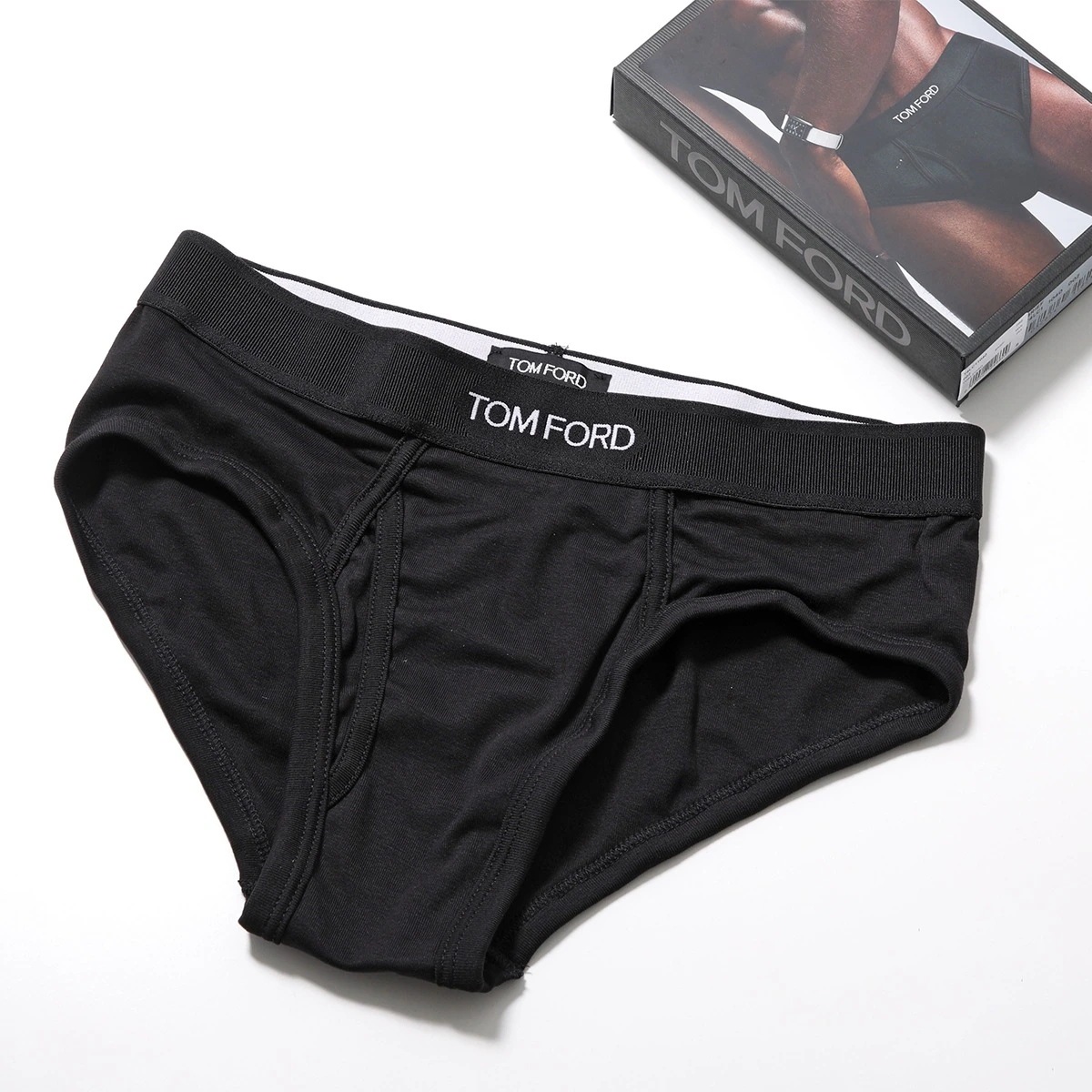 TOM FORD トムフォード T4LC1 104 アンダーウェア コットン ブリーフパンツ 下着 ロゴ 002/BLACK メンズ【返品交換不可】 7,632円