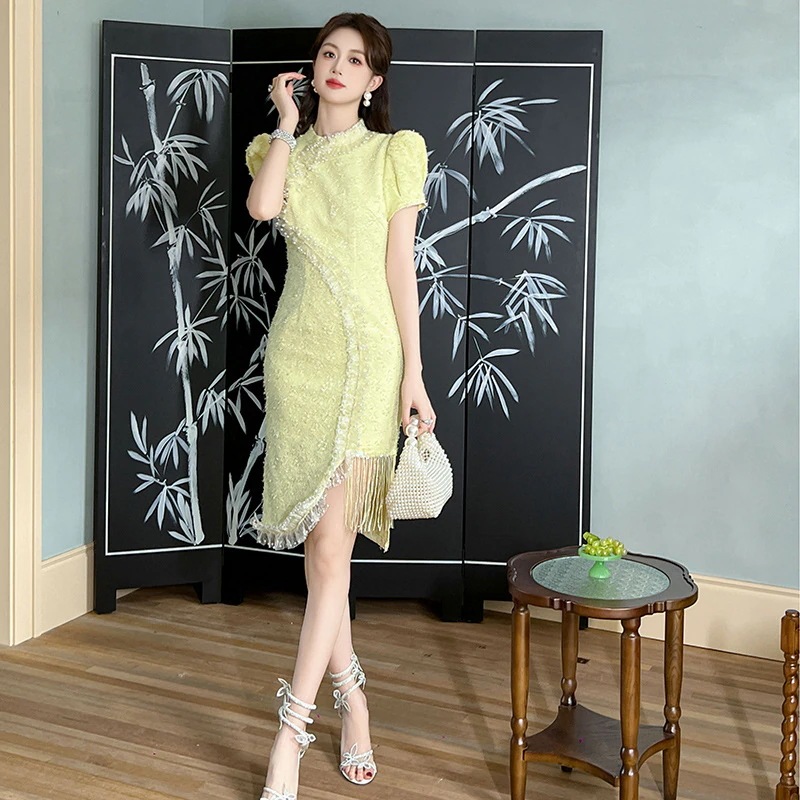 2024夏新品 チャイナドレス 中華風 ドレス パーティー キャバ 大人 同窓会 披露宴 卒業式 結婚式 演奏会 ウェディング 二次会 メガ割30%までに制限 5,949円