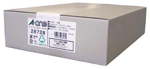 パソコン＆ワープロラベル NEC3列 28728 00035645