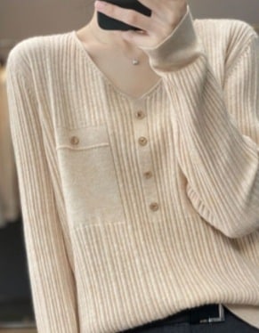 デート モテアイテム カットソー ニットソー 長袖 Vネック ポケット 薄手 可愛い きれいめ 上品 おしゃれ かっこいい 可愛い ラブリー キュート ガーリー クール モード系 セクシー