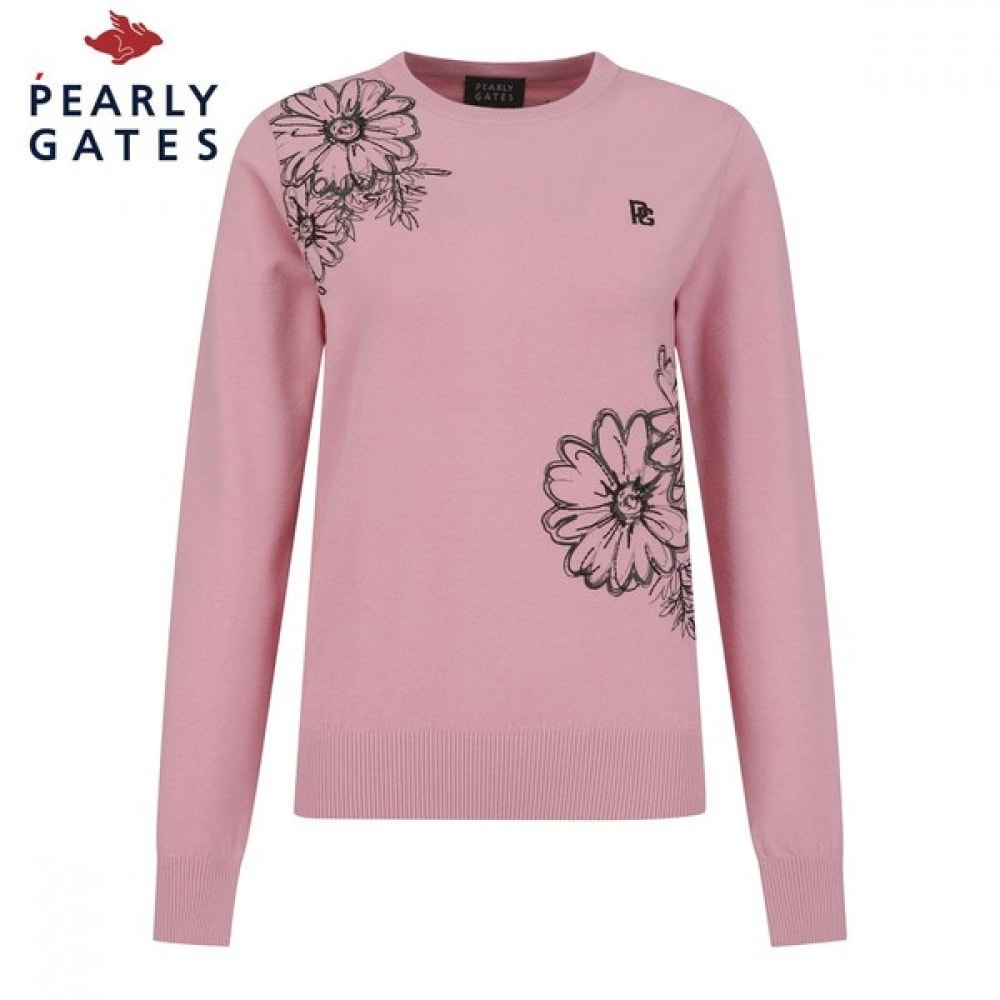 （パリゲイツ）女性用フラワープリントラウンドセーター