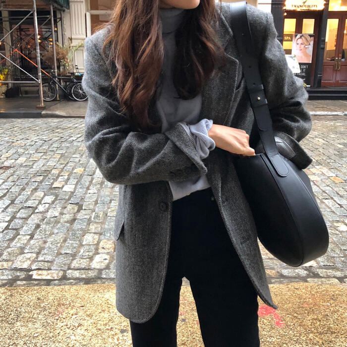 ウール混 入学式 ママスーツ レディース テーラード 厚手 ジャケット 大きいサイズ おしゃれ 卒業式 母 卒園式 入園式 セレモニー 七五三 お宮参り 母親 ママ フォーマル かっこいい グレー 春