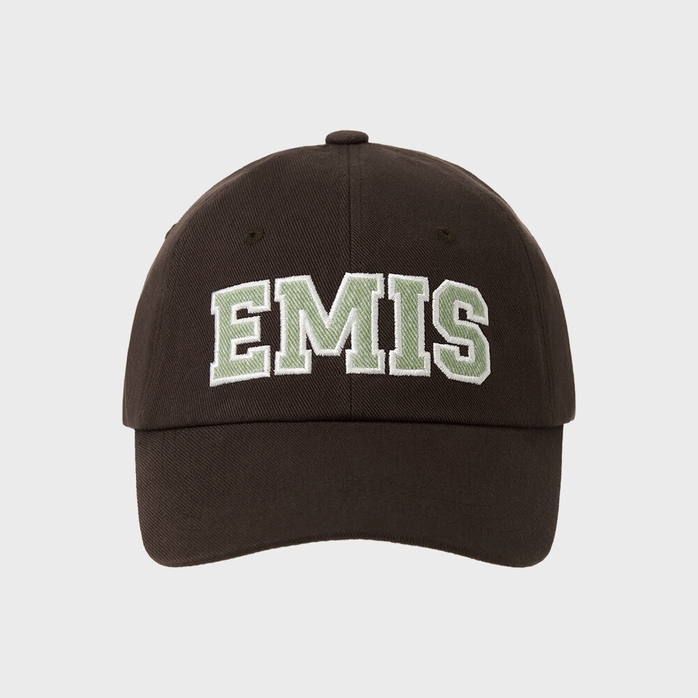 Yimis ツイルキャピタルロゴボールキャップ-ブラウン
