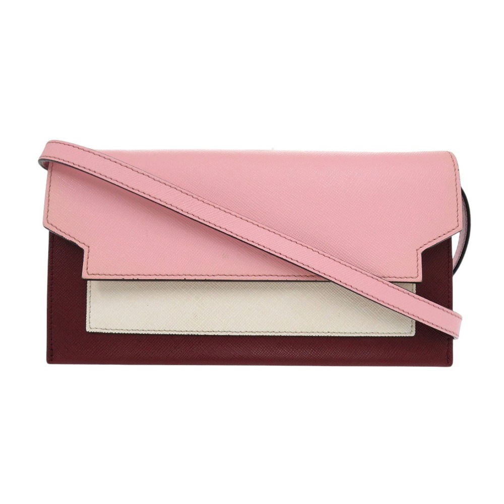 ショルダーウォレット トランク 長財布 レザー/レザー ピンク 1328【中古】 レディース