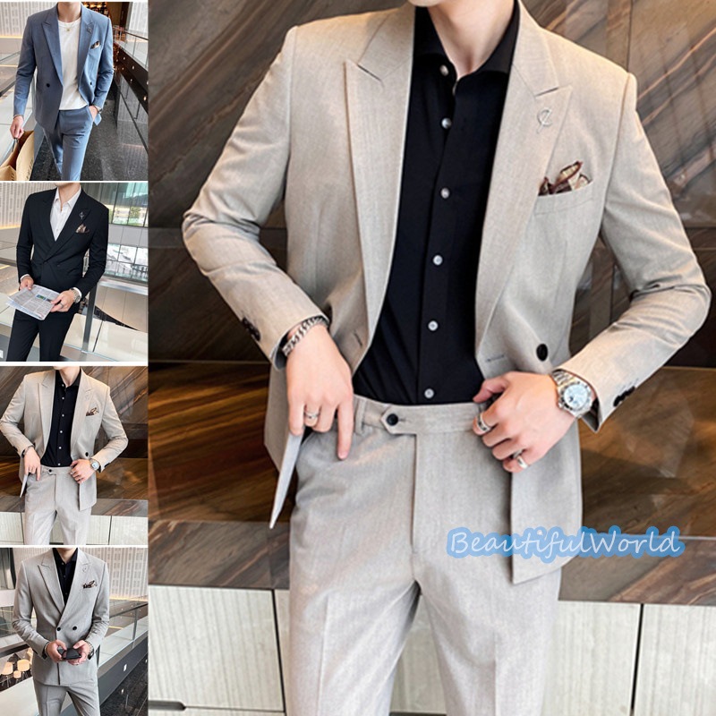 スーツ メンズ ビジネススーツ 2ピーススーツ スーツセットアップ カジュアルスーツ無地 フォーマルスーツ 洗える 紳士服 通勤 結婚式X23