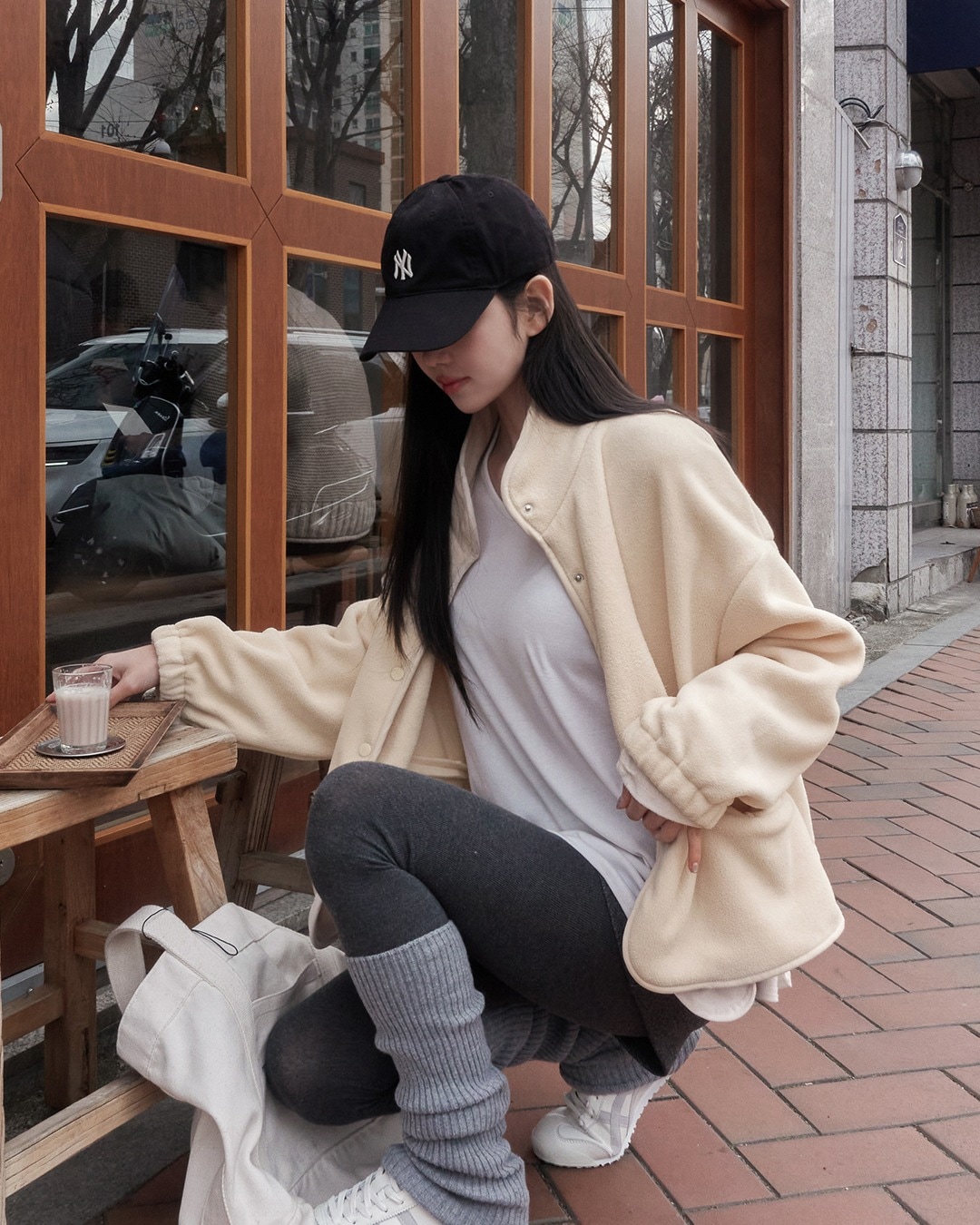 ララフリースジャケット韓国ファッション レディース