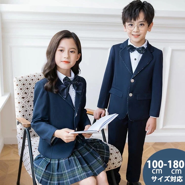 [3日出荷 新作]在庫一掃！大きいサイズあり 100-180cm 子供服 フォーマルスーツ 女の子 男の子 入園 卒園式 入学式 ジュニア ピアノ発表会 スーツ キッズ 小学生 中学生 高校生 チアガ