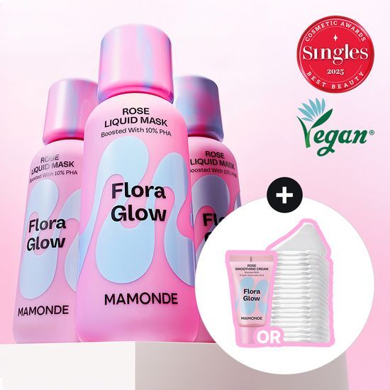 マモンド フローラ グロー ローズ リキッド マスク 80ml セット (2種)