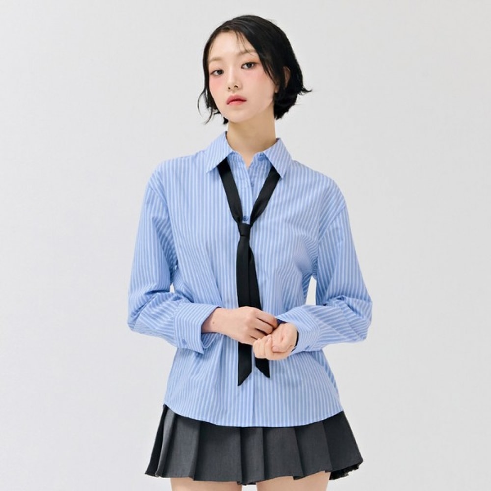 （チェースカルト）女性用ベーシックストライプシャツ-DERG5462B0D