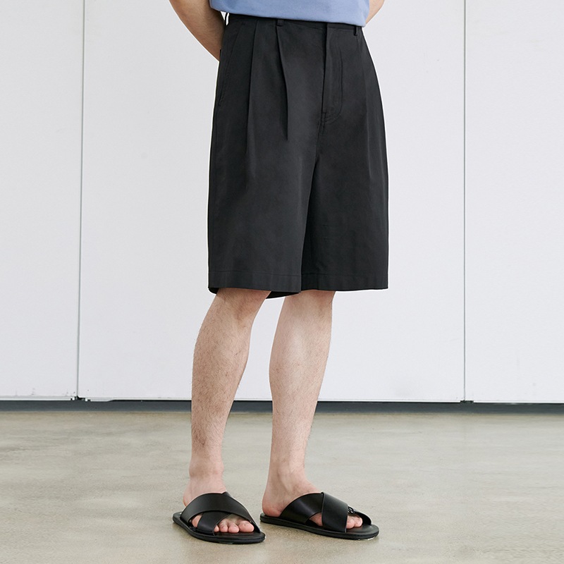 TENCEL CHINO SHORTS [BLACK]