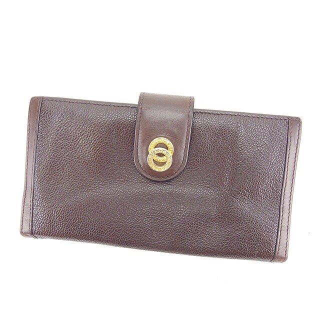 長財布 ファスナー付き長財布 ドッピオトンド ブラウン ゴールド 中古 25,823円