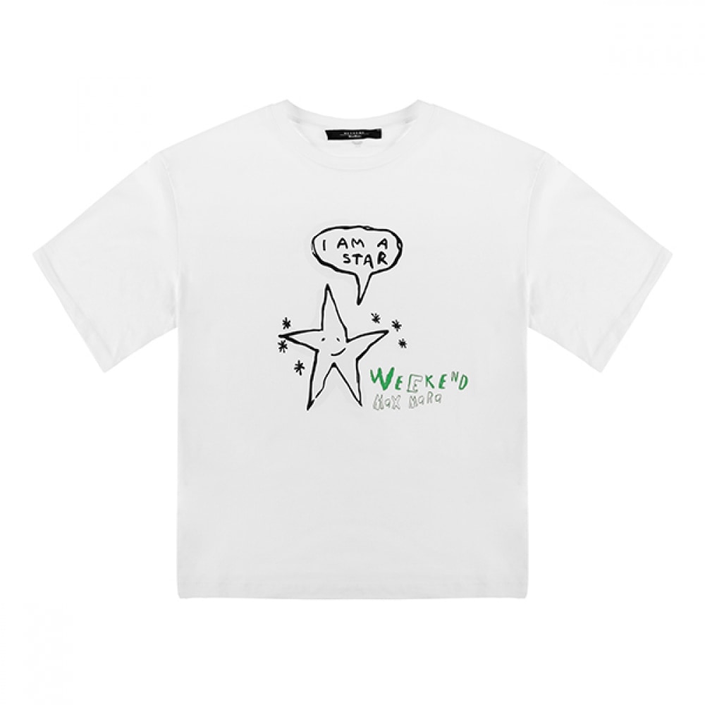 マックスマーラ 2425946041600 005 ザナドゥサナドゥグラフィックプリント女性用半袖Tシャツ