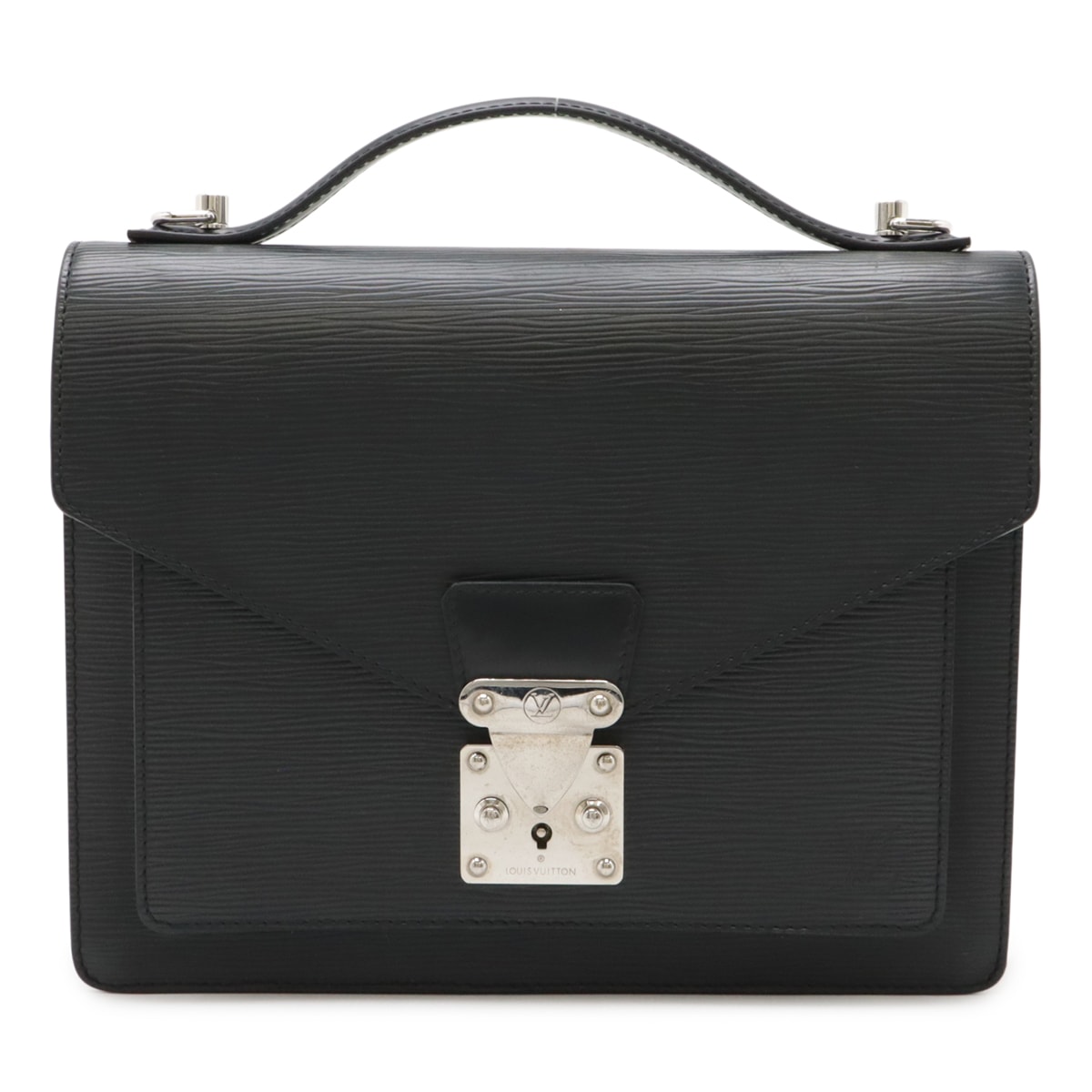 エピ モンソー セカンドバッグ ハンドバッグ ノワール 黒 ブラック ベタなし ショルダー欠品 鍵欠品 M5279