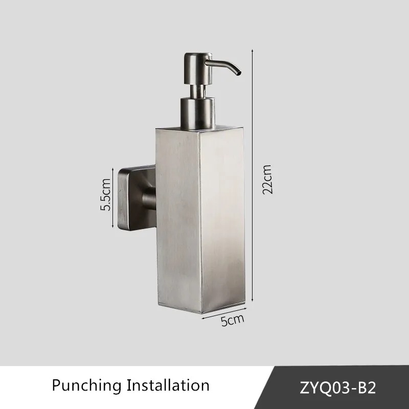 液体石鹸ディスペンサー バスルームアクセサリー ステンレス鋼304液体石鹸を整理するための壁掛け式ソープディスペンサー ZYQ03-B2